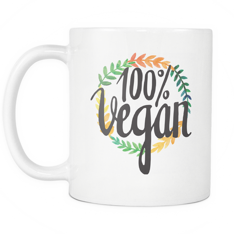 100% Vegan White 11oz Mug - The Jack of All Trends
