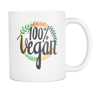 100% Vegan White 11oz Mug - The Jack of All Trends