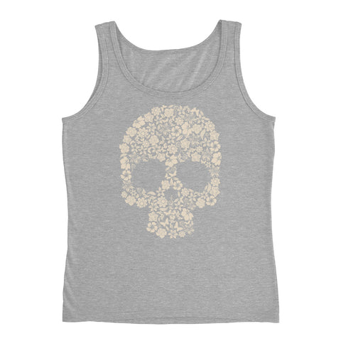 Floral Skull Ladies Tank - The Jack of All Trends