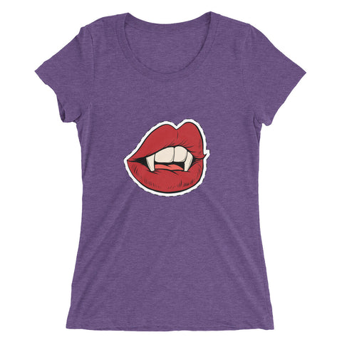 Red Lip Fang Ladies' short sleeve t-shirt - The Jack of All Trends