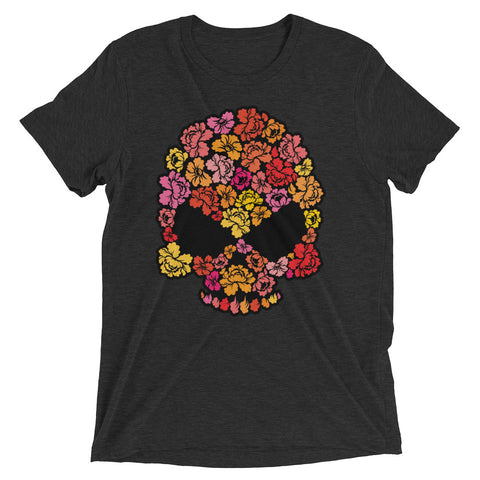 Floral Skull Short sleeve t-shirt - The Jack of All Trends