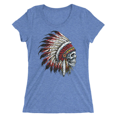 Chief Skull Ladies' short sleeve t-shirt - The Jack of All Trends