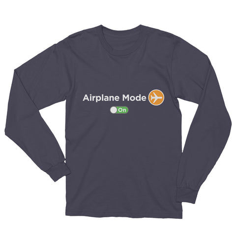 Women's Airplane Mode On Long Sleeve T-Shirt - The Jack of All Trends