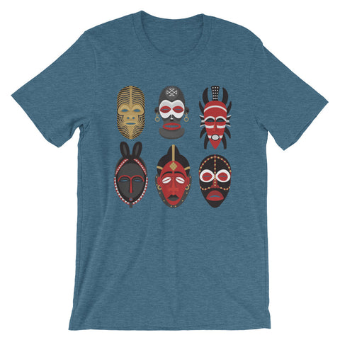 Men's African Mask Short-Sleeve T-Shirt - The Jack of All Trends