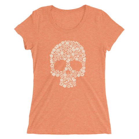 Floral Skull Ladies' Short Sleeve T-Shirt - The Jack of All Trends