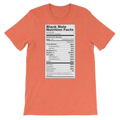 Black Male Nutritional Facts Men's T-Shirt - The Jack of All Trends