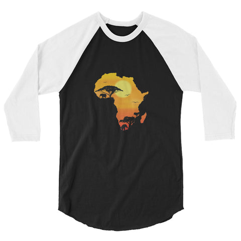 African Jungle Sunset Raglan Shirt - The Jack of All Trends