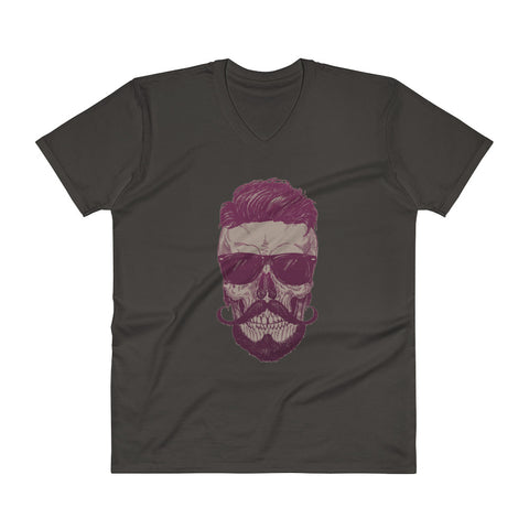 Cool Guy Skull Men's V-Neck T-Shirt - The Jack of All Trends