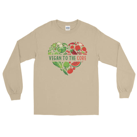 Men's Vegan To The Core Long Sleeve T-Shirt - The Jack of All Trends