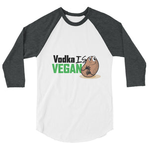 Men's Vodka Is Vegan 3/4 Raglan Shirt - The Jack of All Trends