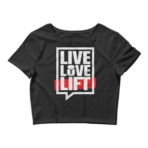 Live, Love, Lift Women's Crop Tee - The Jack of All Trends