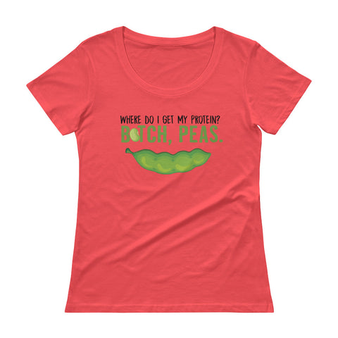 Peas Protein Women's Scoopneck T-Shirt - The Jack of All Trends