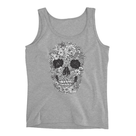 Floral Skull Ladies' Tank - The Jack of All Trends