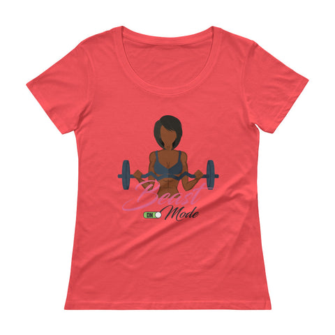 Women's Beast Mode On Scoopneck T-Shirt - The Jack of All Trends