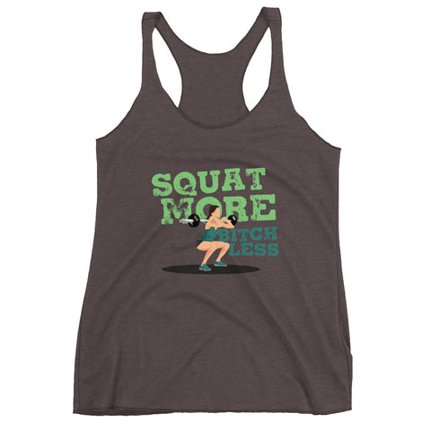 Squat More Women's Racerback Tank - The Jack of All Trends