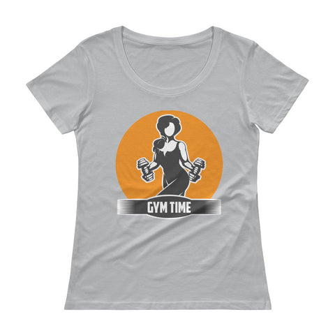 Gym Time Ladies Scoop Neck T-Shirt - The Jack of All Trends