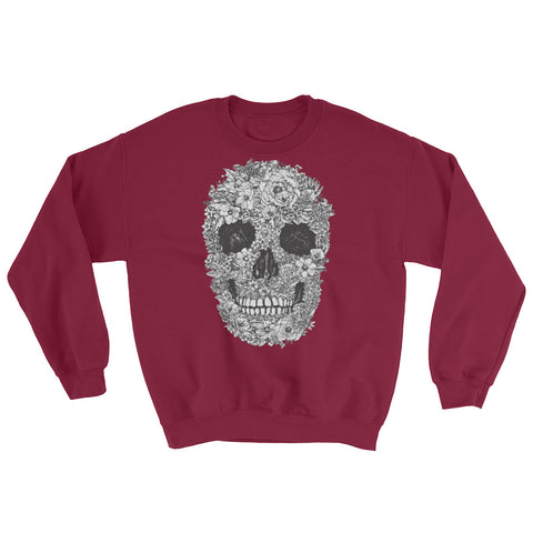 Floral Skull Men's Sweatshirt - The Jack of All Trends