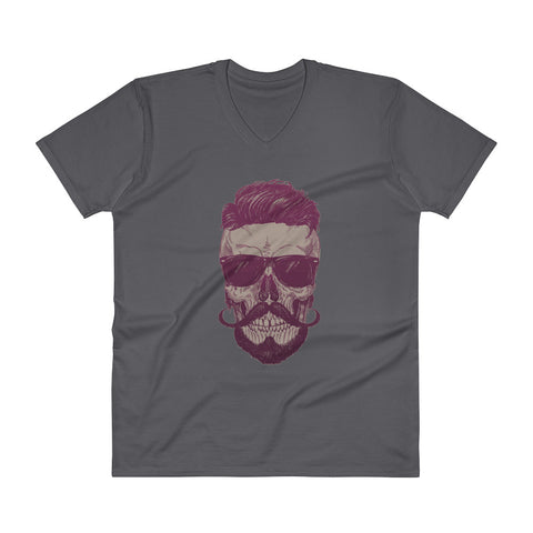 Cool Guy Skull Men's V-Neck T-Shirt - The Jack of All Trends