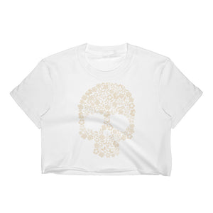 Floral Skull Women's Crop Top - The Jack of All Trends