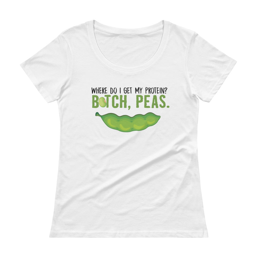 Peas Protein Ladies' Scoopneck T-Shirt - The Jack of All Trends