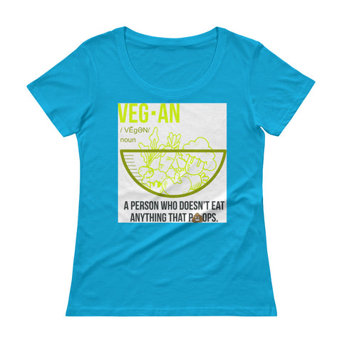 Vegan Noun Ladies' Scoopneck T-Shirt - The Jack of All Trends