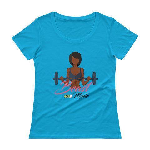 Women's Beast Mode On Scoopneck T-Shirt - The Jack of All Trends