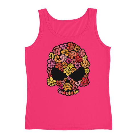 Flower Skull Ladies' Tank - The Jack of All Trends