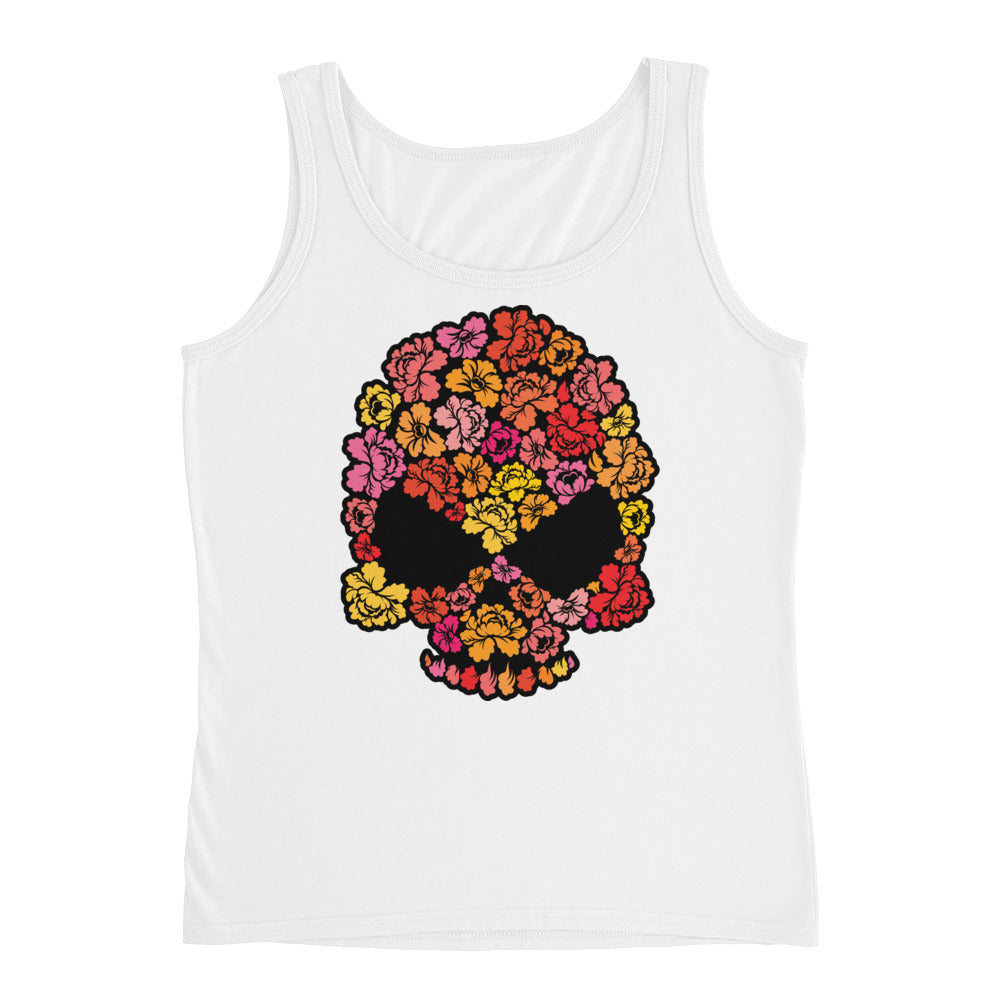 Flower Skull Ladies' Tank - The Jack of All Trends