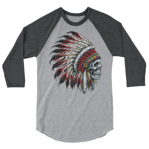 Chief Skull Men's sleeve raglan shirt - The Jack of All Trends