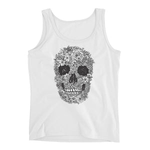 Floral Skull Ladies' Tank - The Jack of All Trends