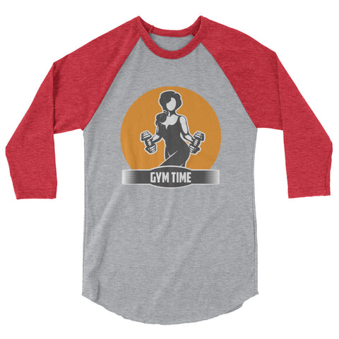 Women's Its Gym Time 3/4 Raglan T-shirt - The Jack of All Trends