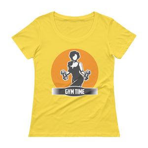 Gym Time Ladies Scoop Neck T-Shirt - The Jack of All Trends