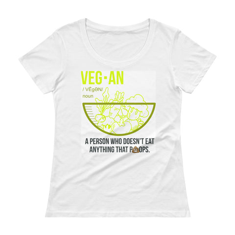 Vegan Noun Ladies' Scoopneck T-Shirt - The Jack of All Trends