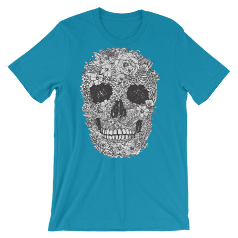 Dead Flower Skull Women's Short-Sleeve T-Shirt - The Jack of All Trends