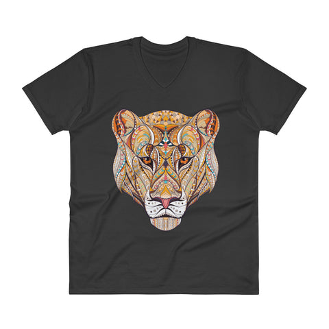Queen Lion Men's V-Neck T-Shirt - The Jack of All Trends