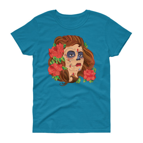 Women's Day of the Dead Short Sleeve T-shirt - The Jack of All Trends