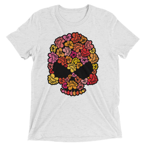 Floral Skull Short sleeve t-shirt - The Jack of All Trends