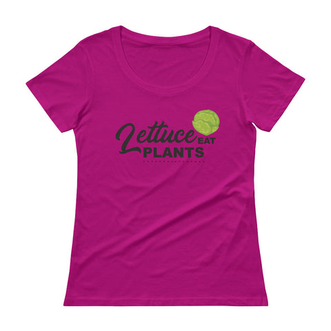 Lettuce Eat Plants Scoopneck T-Shirt Ladies - The Jack of All Trends