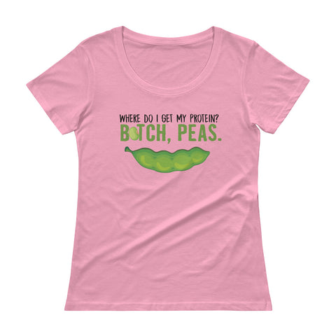 Peas Protein Ladies' Scoopneck T-Shirt - The Jack of All Trends