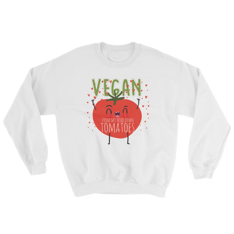 Vegan From My Head Tomatoes Men's Sweatshirt - The Jack of All Trends