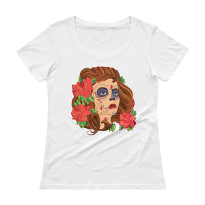 La Calavera Catrina Women's Scoopneck T-Shirt - The Jack of All Trends