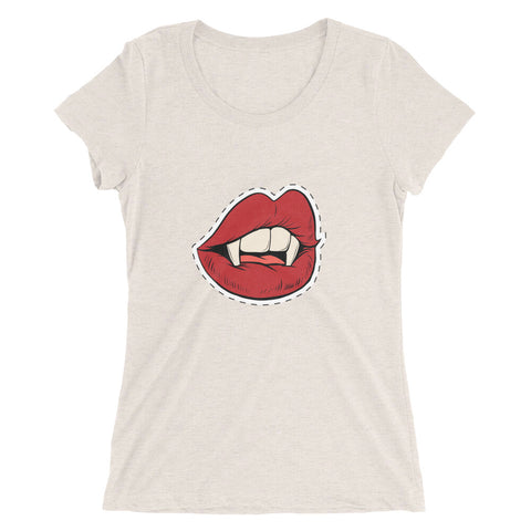 Red Lip Fang Ladies' short sleeve t-shirt - The Jack of All Trends