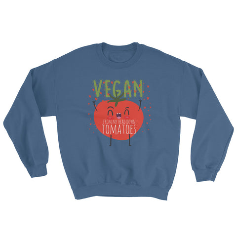 Vegan From My Head Tomatoes Men's Sweatshirt - The Jack of All Trends