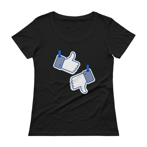 Like/Dislike Ladies' Scoopneck T-Shirt - The Jack of All Trends