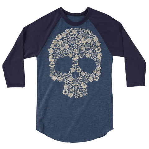 Floral Skull Women's Raglan Shirt - The Jack of All Trends