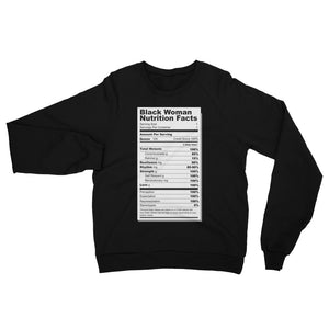 Black Women Nutritional Facts Sweatshirt - The Jack of All Trends