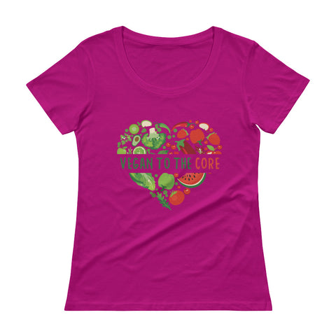 Women's Vegan To The Core Scoopneck T-Shirt - The Jack of All Trends