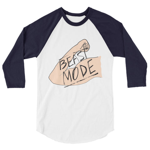 Muscle Flex Beast Mode Raglan shirt - The Jack of All Trends