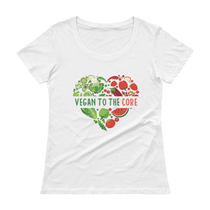 Women's Vegan To The Core Scoopneck T-Shirt - The Jack of All Trends