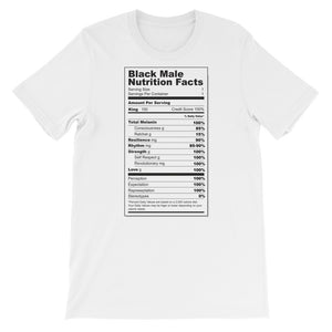 Black Male Nutritional Facts Men's T-Shirt - The Jack of All Trends